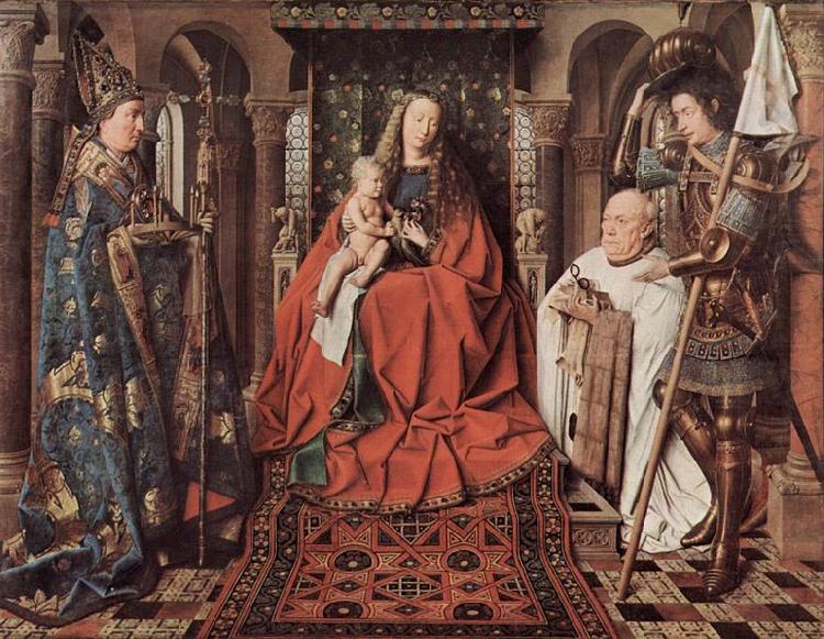 Jan Van Eyck Madonna des Kanonikus Georg van der Paele, mit Hl. Domizian, dem Hl. Georg und dem Stifter Paele china oil painting image